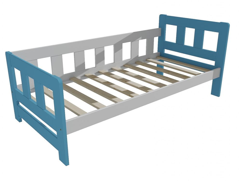 eoshop Detská posteľ VMK010FB KIDS (Rozmer: 80 x 180 cm, Farba dreva: farba modrá + biela)